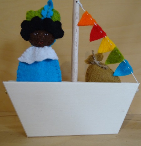 Bootje met Zwarte piet pakket Bootje met Zwarte piet pakket