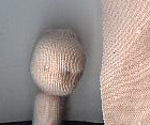 Hoofdje 5,5 cm lichte huidskleur met handjes en neusje - Klik op de afbeelding om het venster te sluiten